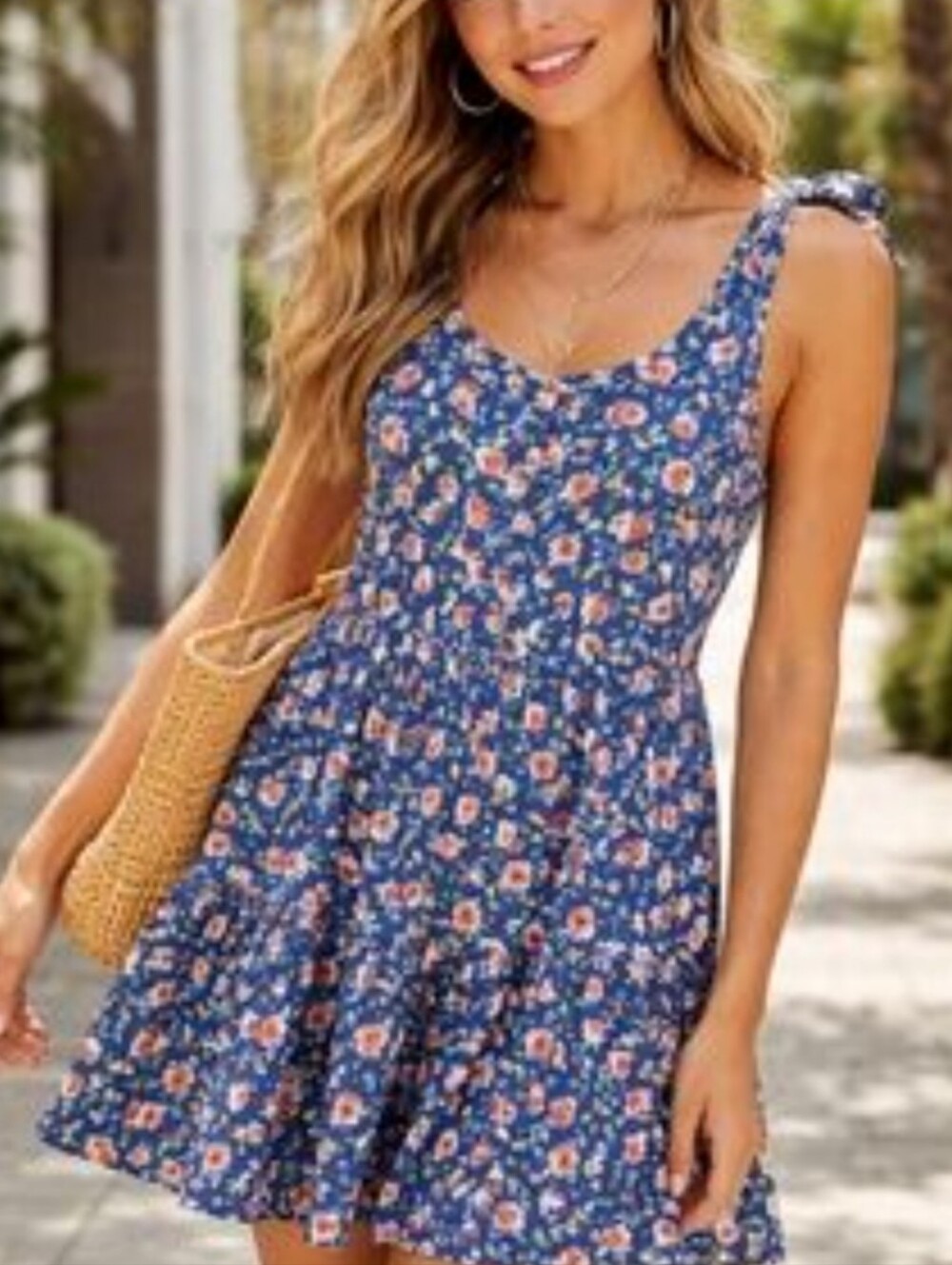 🌟7/25$ Boutique Tiered Sleveless Floral Babydoll Dress